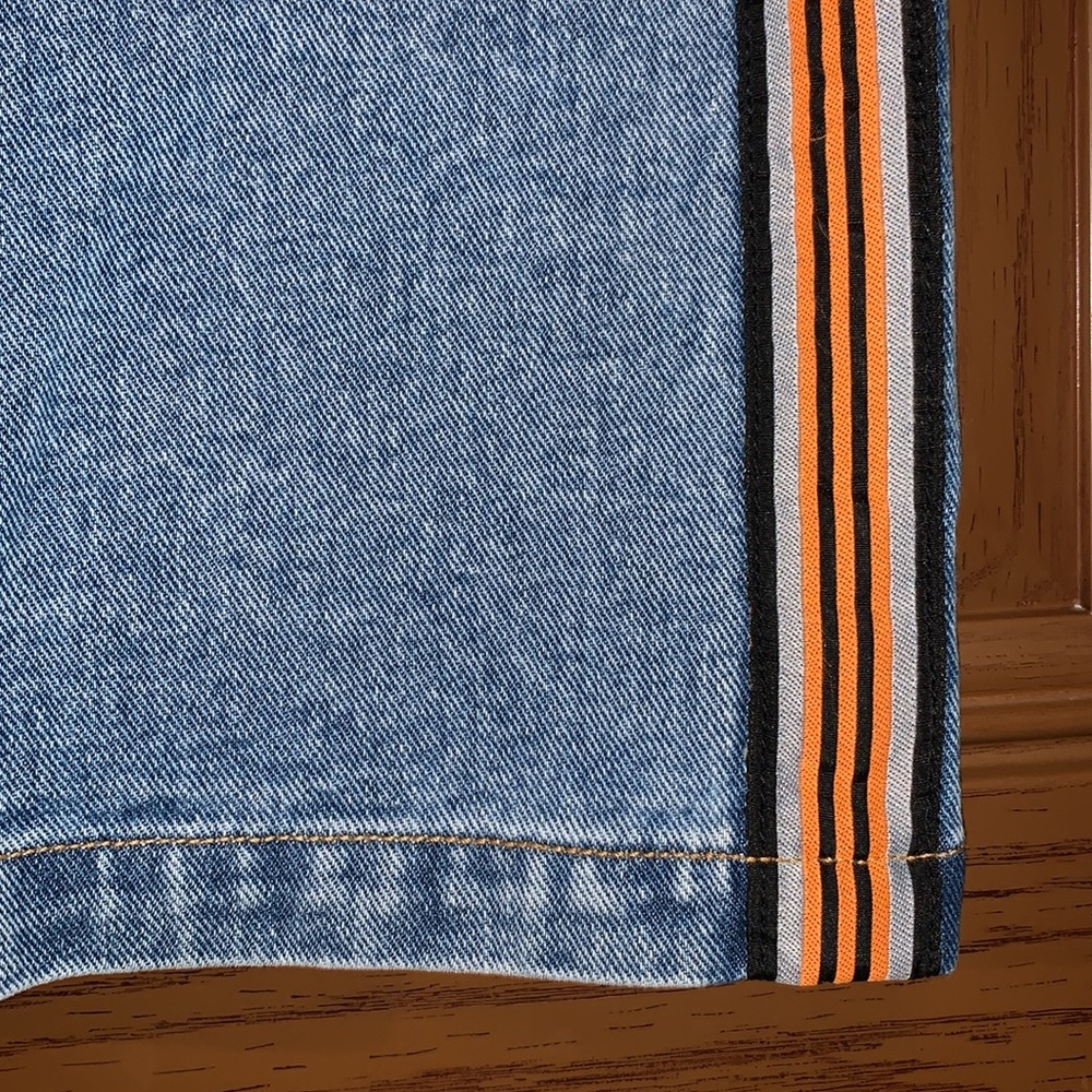 Vintage Deadstock Revolt High-Rise Midi Length Denim Skirt With Button Back - Picture 10 of 16